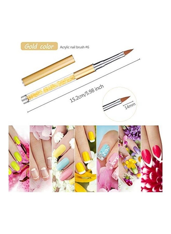 طقم فرش أظافر مرصعة بحجر الراين مكون من 5 قطع متعدد الألوان - Image 5