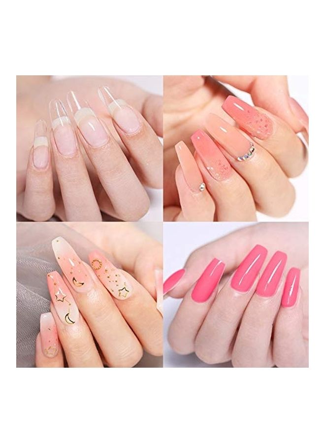 Generic Nail Tips Clip And Dual Nail Forms Set Include 10 Piece Poly Gel Quick Building Nail Tips Clip 100 Piece Clear Acrylic Nail Tips Multicolour  - Image 4