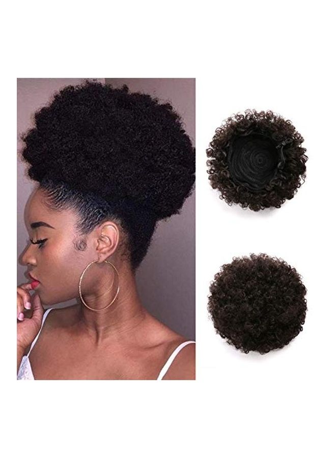 Generic Afro Puff Drawstring Clip On Bun Black - Image 1