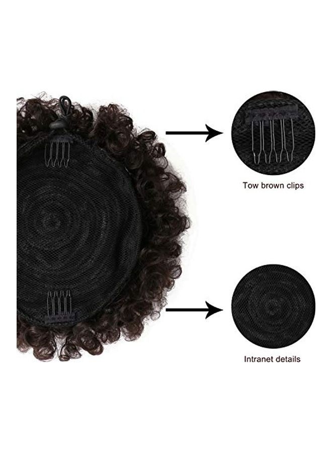 Generic Afro Puff Drawstring Clip On Bun Black - Image 4