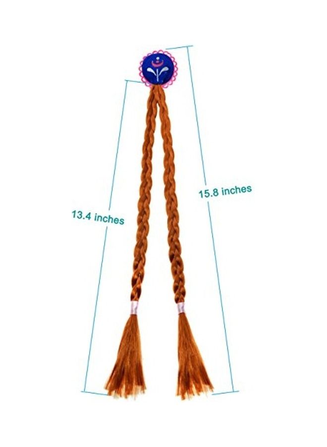 Generic - 3-Piece Princess Dress up Headband Braided Wigs Multicolour - Image 1