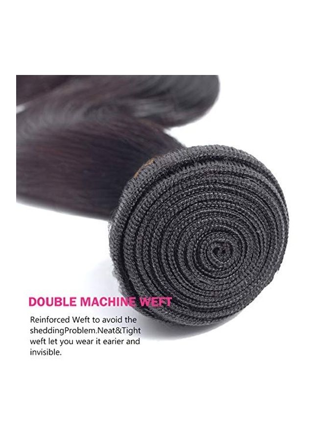 3-Bundle 10A Brazilian Virgin Straight Human Hair Extension Black 20inch - Image 3
