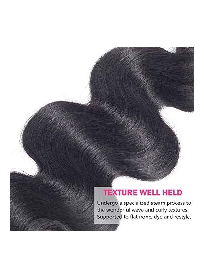 3-Bundle 10A Brazilian Virgin Straight Human Hair Extension Black 20inch - Image 2