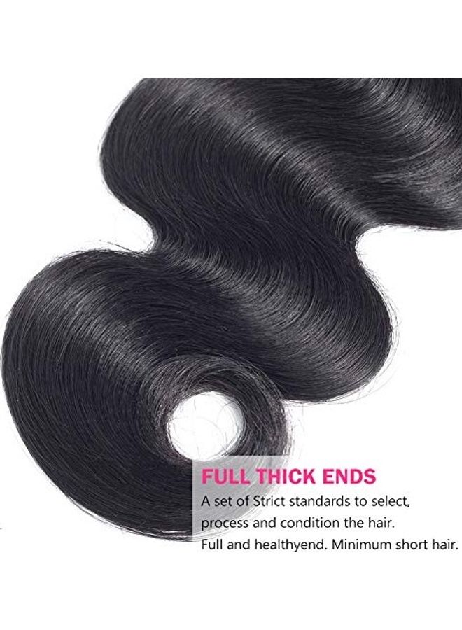 3-Bundle 10A Brazilian Virgin Straight Human Hair Extension Black 20inch - Image 4