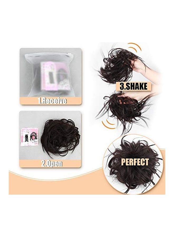 Updo Messy Bun Extension Brown - Image 2