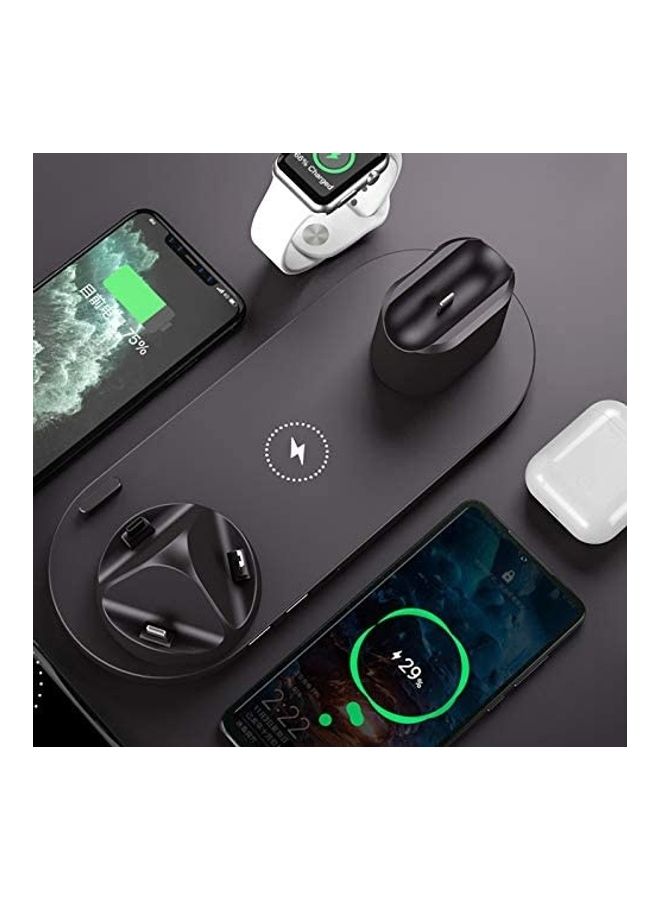 3-in-1 Charging Stand For Apple Watch/Earphone/iPhone Mobile Black - Image 3