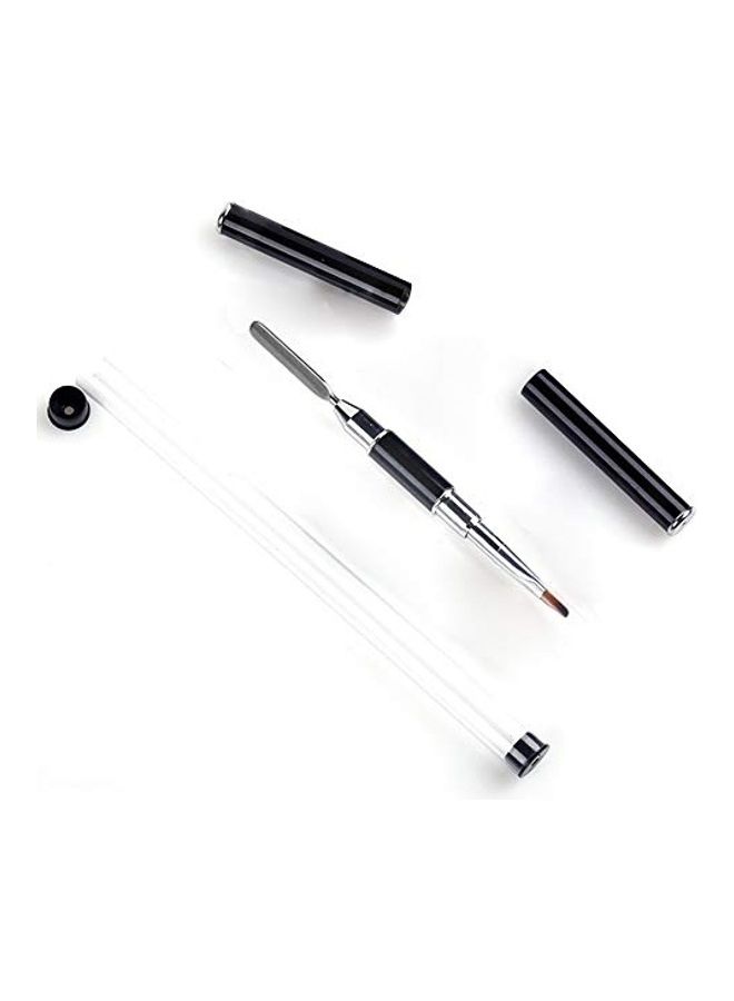 Poly Nail Extension Gel Brush And Picker Pusher Black/Silver - Image 2