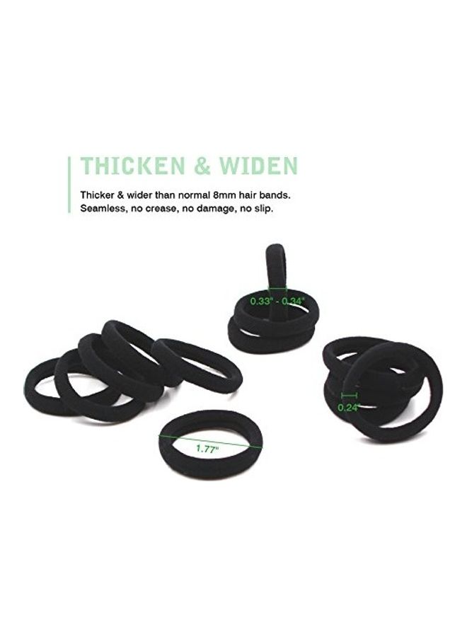 100-Piece Hair Ties Rubber Bands Black - Image 3