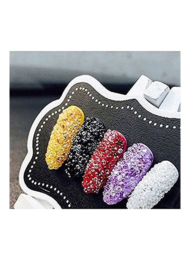 1400 Piece Nail Art Mini Rhinestones Micro Crystals Sharp Bead Phone Mini Gems Diy Art Decoration Need Glue Multicolour - Image 3