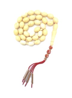 Natural Ivory Amber Sand Oval Prayer Beads