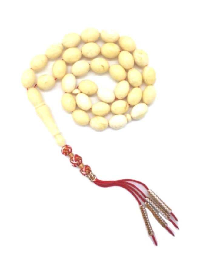 Miracle Empire - Natural Ivory Amber Sand Oval Prayer Beads - Image 1