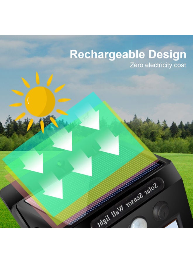 Generic Waterproof Wall-mounted Solar Lamp Black  - Image 4