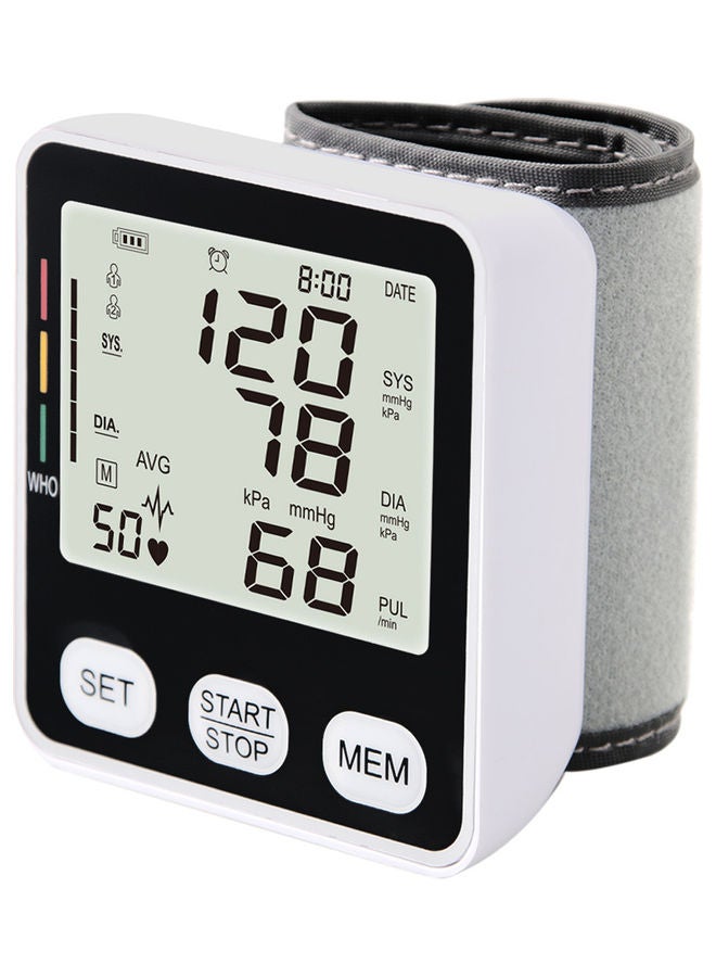 Digital LCD Wrist Type Electronic Blood-Pressure Monitor - Image 1