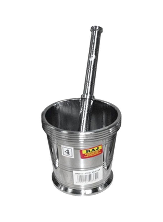 RAJ Stainless Steel Mortar Silver 9cm 
