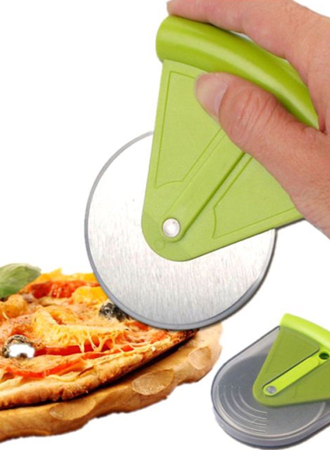 Cool Baby Stainless Steel Pizza Cutter Green/Grey 11.5x10.5cm  - Image 3