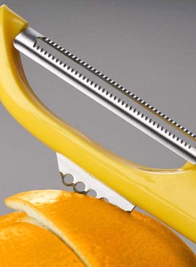 Joseph Joseph Multi-Peel Serrated Peeler And Citrus Zester Yellow/Black 13x8x1.5centimeter Yellow/Black 13x8x1.5cm  - Image 2
