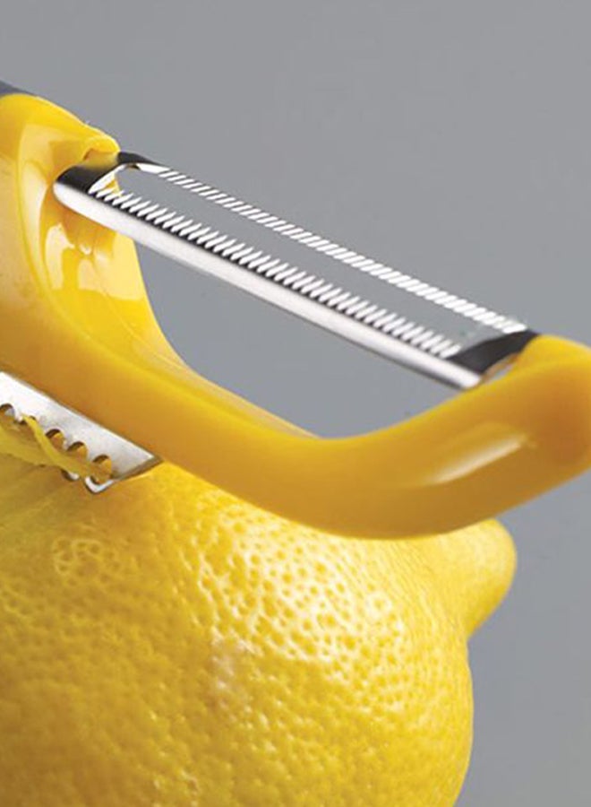 Joseph Joseph Multi-Peel Serrated Peeler And Citrus Zester Yellow/Black 13x8x1.5centimeter Yellow/Black 13x8x1.5cm  - Image 3
