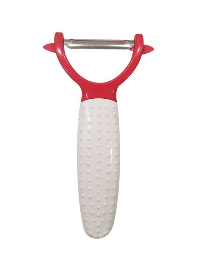 RAJ Plastic Peeler White/Red 18.5cm  - Image 1