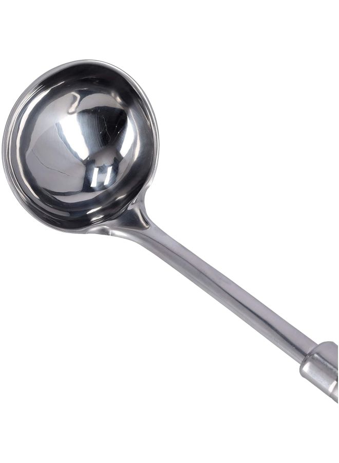 Royalford Royalford RF9852 Stainless Steel Soup Ladle with Tube Handle, Professional Soup Ladle with Long Handle | Kitchen Dining Cutlery Utensil | Ideal for Serving Soup Gravy Sauce Curry & More Silver 31x8.8x3cm  - Image 3