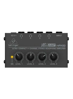behringer 4-Channel Stereo Headphone Amplifier HA400 Black  - Image 1