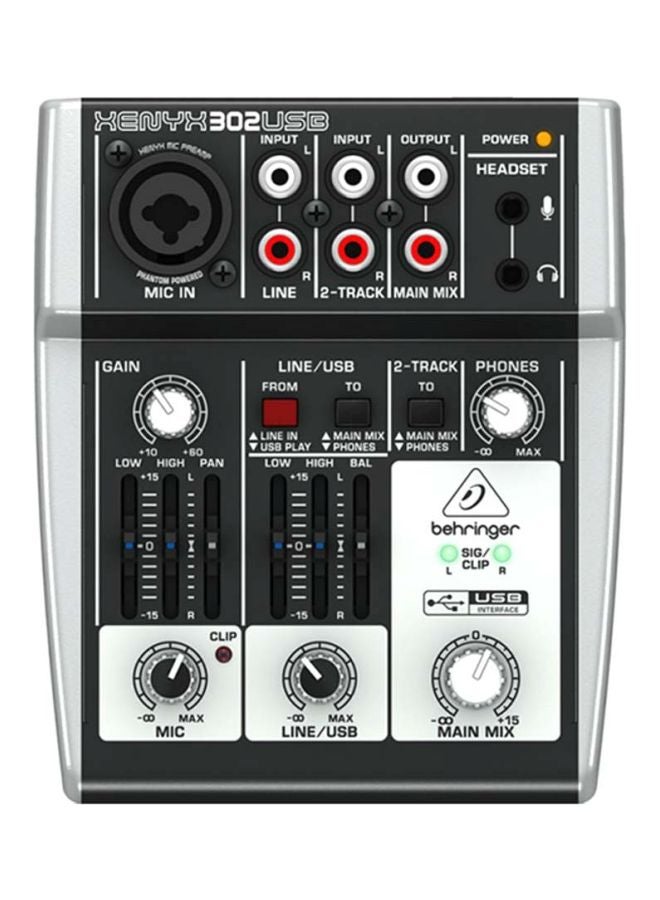 behringer Xenyx USB Mixer 302USB Black  - Image 1