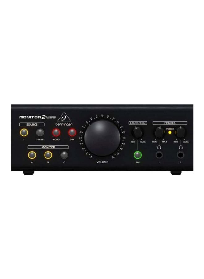behringer - Monitor 2 USB High-End Speaker Monitoring Controller MONITOR2USB Black - Image 1