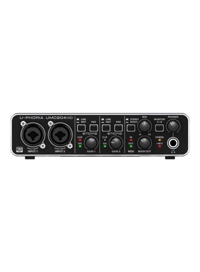 behringer USB-Interface Mic Preamplifiers UMC204HD Black - Image 1