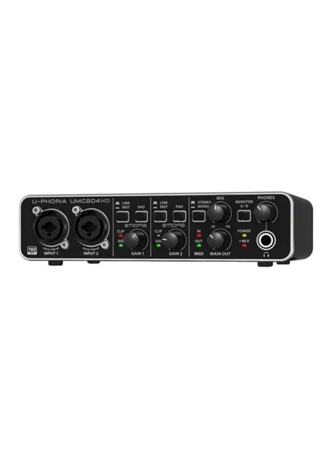 behringer USB-Interface Mic Preamplifiers UMC204HD Black - Image 2
