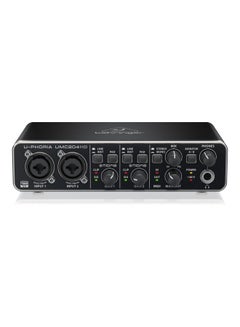 بيهرينغر مضخم صوت بميكروفون بواجهة USB UMC204HD أسود  - Image 5
