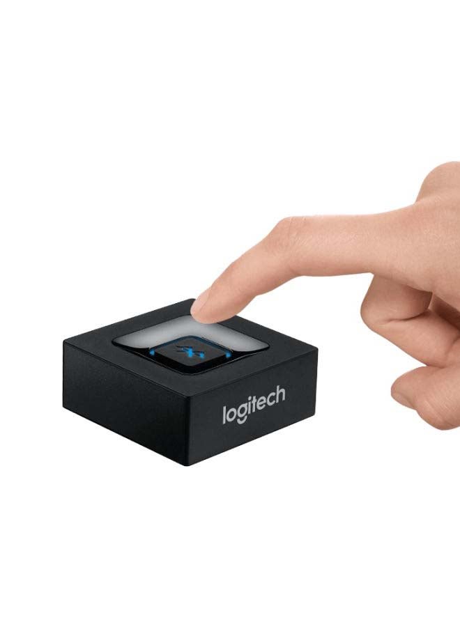 Logitech - Wireless Bluetooth Audio Receiver, Bluetooth Adapter; WITH EU Plug for PC/Mac/Smartphone/Tablet/AV Receiver, 3.5 mm Audio and RCA Outputs to Speakers, One-Push Pairing Button 980-000912/980-000913 Black - Image 1