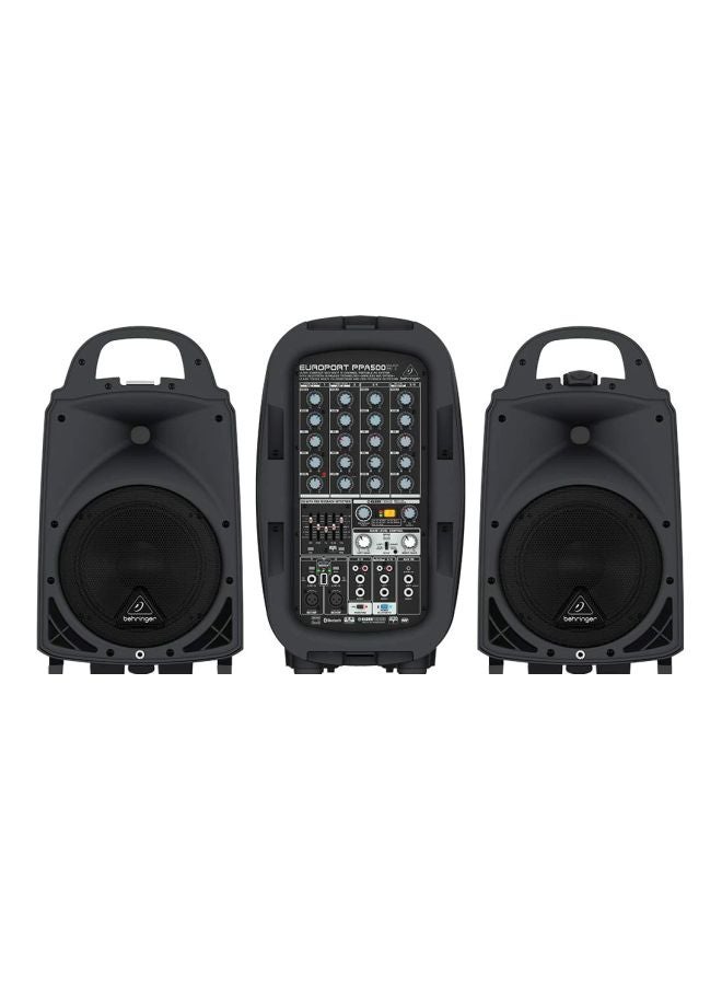 behringer - Speaker System With Channel Mixer PPA500BT Black - Image 1
