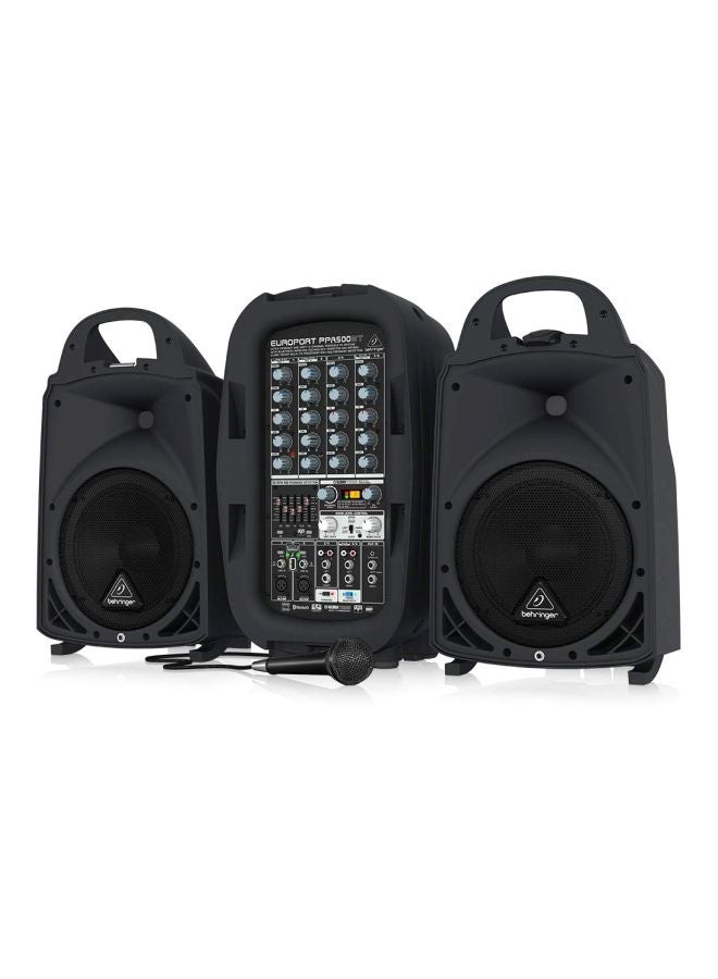 behringer - Speaker System With Channel Mixer PPA500BT Black - Image 1
