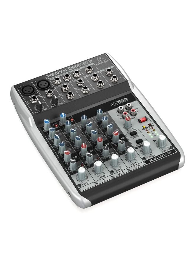 behringer - Premium 8-Input 2-Bus Mixer Q802USB Grey - Image 1