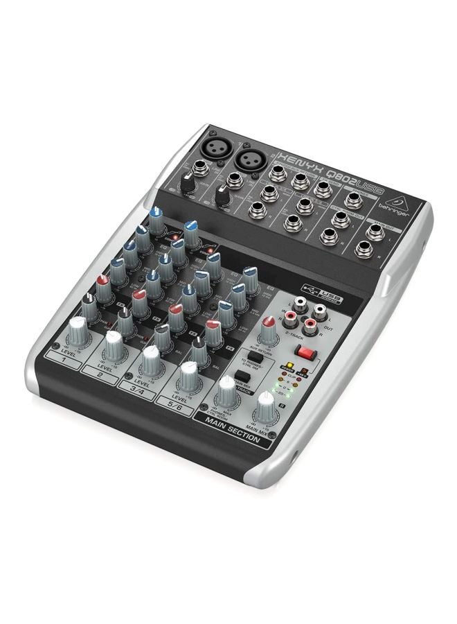 behringer - Premium 8-Input 2-Bus Mixer Q802USB Grey - Image 1