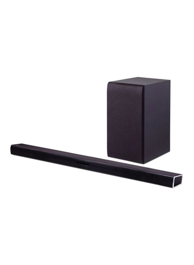 LG - 2.1 Channel Sound Bar With Wireless Subwoofer LG SH4 Black - Image 1