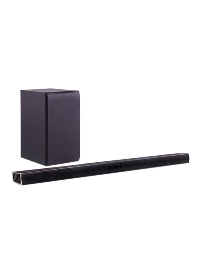 LG - 2.1 Channel Sound Bar With Wireless Subwoofer LG SH4 Black - Image 1