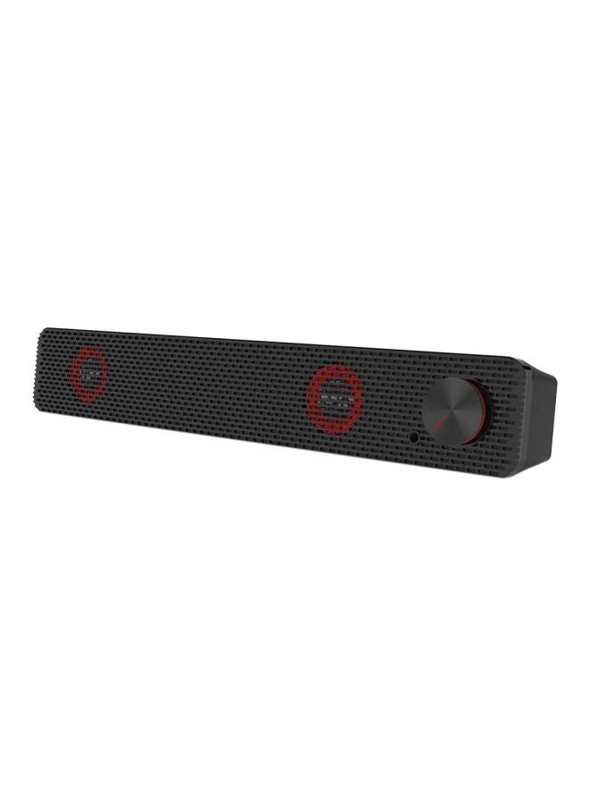 USB-Powered Soundbar Speakers for Mobile Phone Laptop Computer V6392 Black