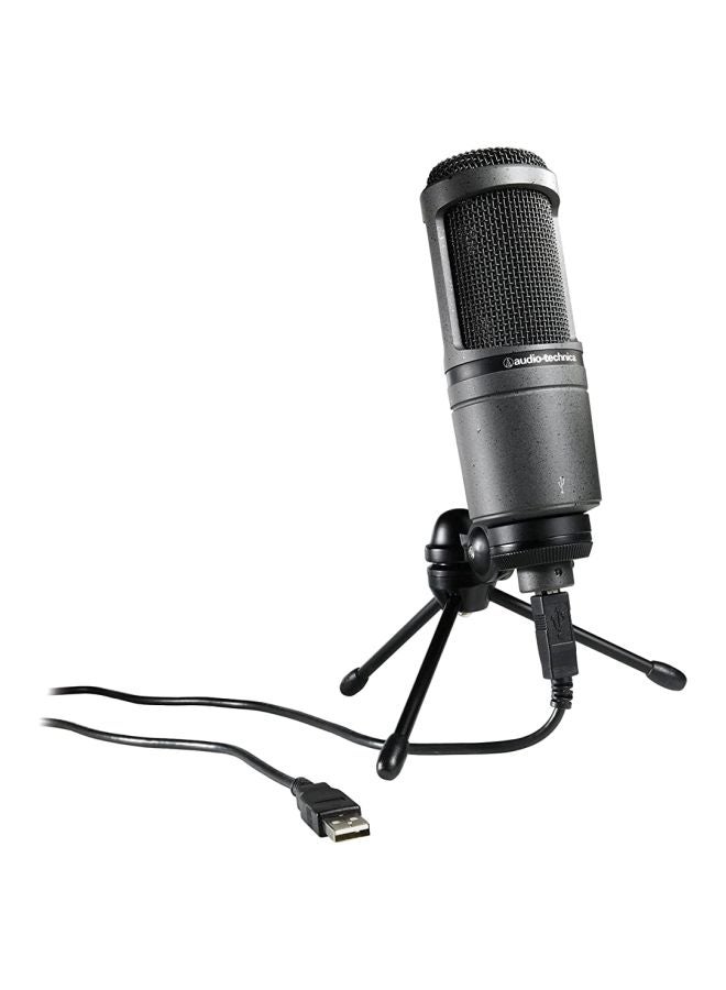 أوديو تكنيكا - ميكروفون يُكثّف الصوت وقلبيّ الشكل AT2020USB+ أسود - Image 1