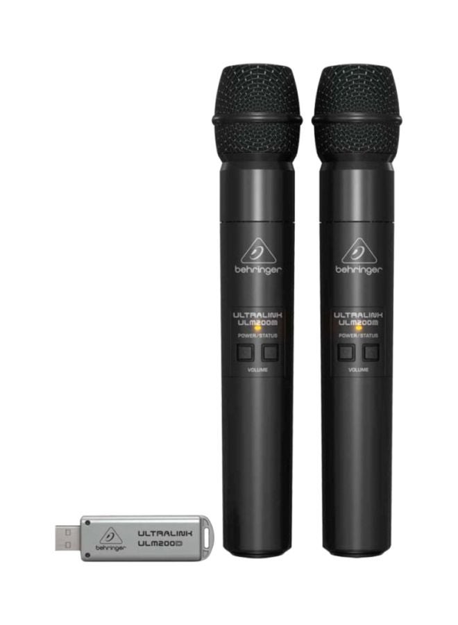 behringer - 3-Piece Microphones With Dual-Mode USB Receiver Set ULM202USB Black - Image 1