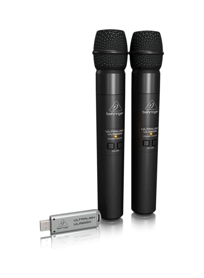 behringer - 3-Piece Microphones With Dual-Mode USB Receiver Set ULM202USB Black - Image 1