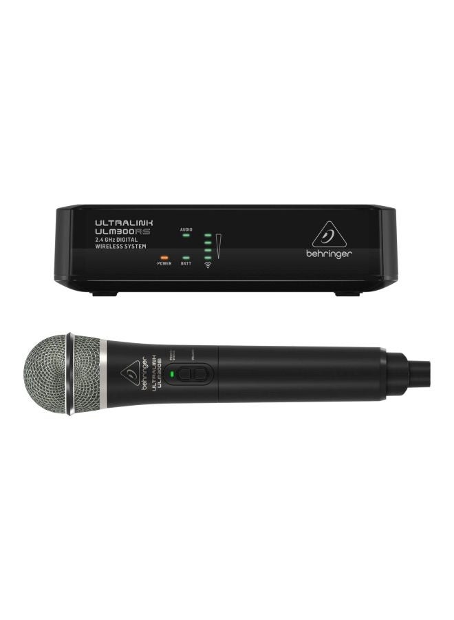 behringer - Digital Wireless System With Handheld Microphone And Receiver ULM300MIC Black/Silver - Image 1