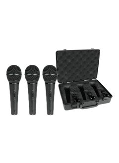 behringer Pack Of 3 Dynamic Cardioid Vocal Microphone With Case XM1800S Black  - Image 1