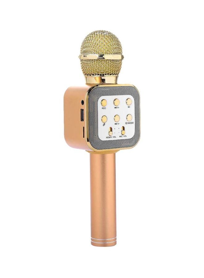 WSTER - Bluetooth Wireless Microphone With Speaker WS-1818 Gold/Grey/White - Image 1