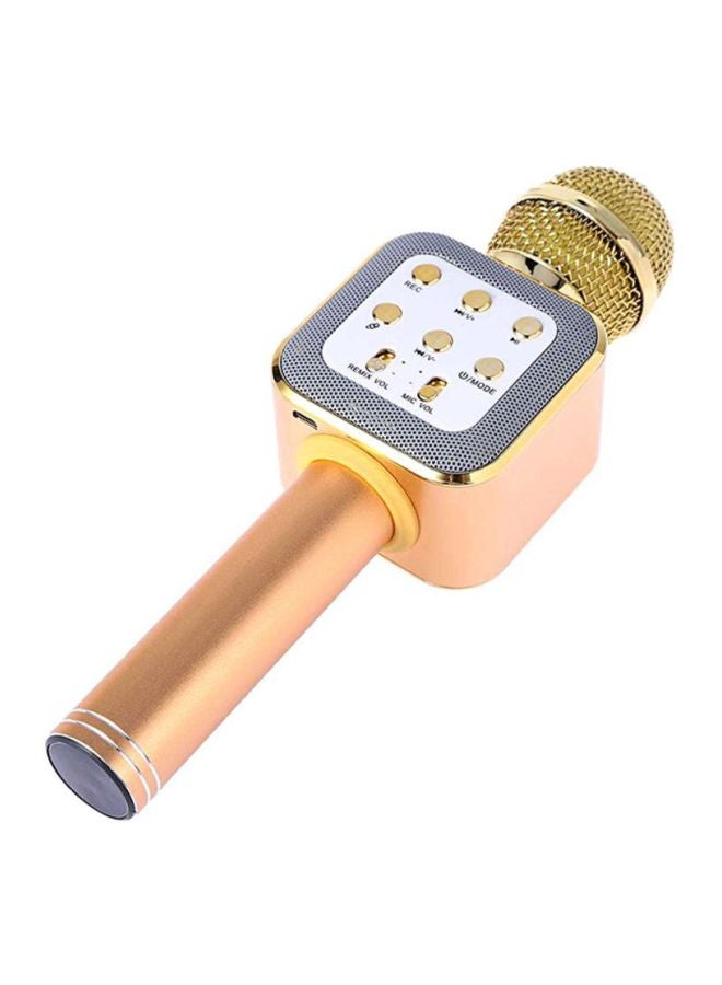 WSTER - Bluetooth Wireless Microphone With Speaker WS-1818 Gold/Grey/White - Image 1