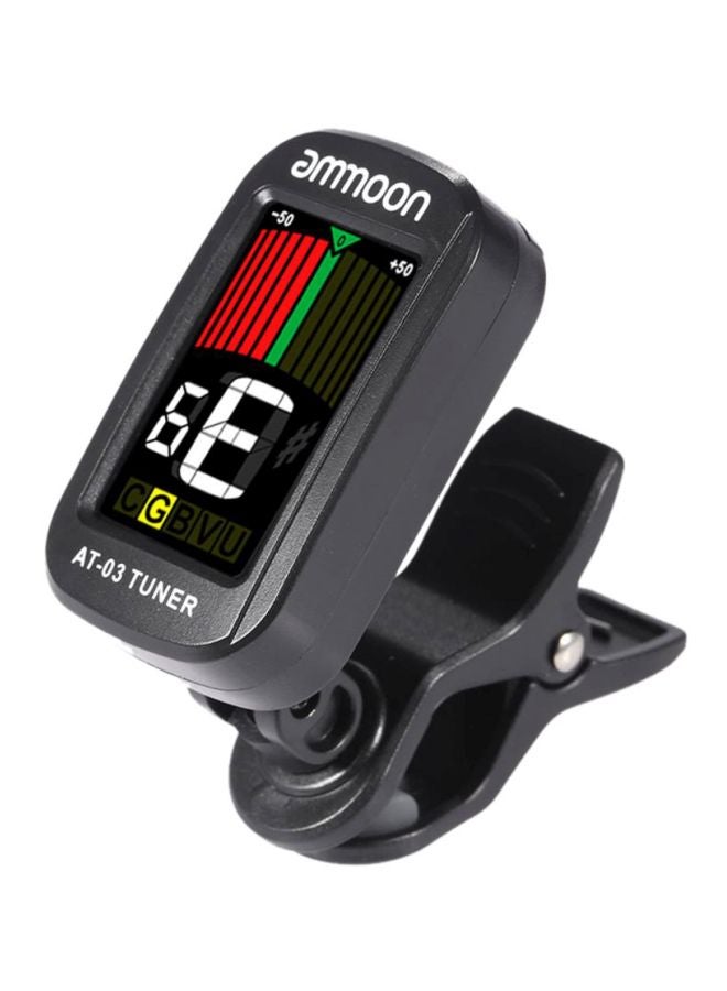 ammoon Electric Chromatic Clip-On Tuner For Bass/Guitar/Ukulele/Violin I538 Black - Image 2
