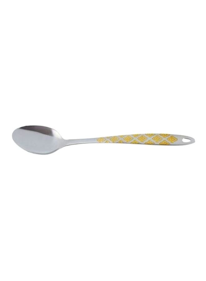 Berger Stainless Steel Solid Spoon Silver/Gold 37cm  - Image 1