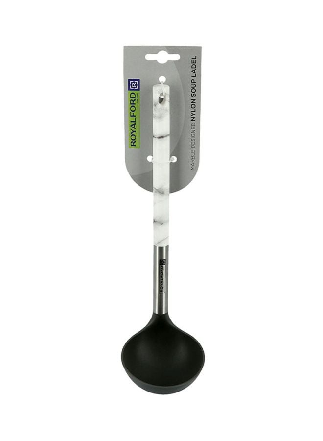 Marble Designed Nylon Soup Ladle Multi Color 8cm
