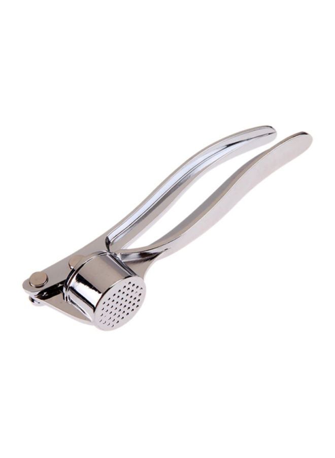 Sharpdo - Garlic Hand Press Strainer Silver 15 x 4cm - Image 1