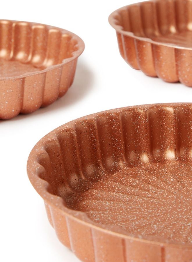 ديسيني طقم صواني كيك من الجرانيت مكون من 3 قطع ذهبي وردي Small Bakeware Pan (24), Medium Bakeware Pan (28), Large Bakeware Pan (32)سم - Image 2