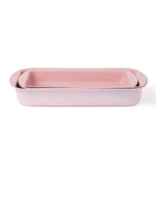 DESSINI 3-Pieces Granite Square Pan Set Pink Square Pan 1 (33x22), Square Pan 2 (35x25), Square Pan 3 (38x28)cm  - Image 3
